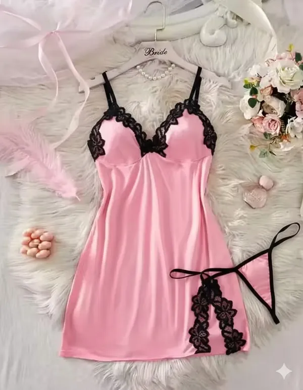 Pink_Satin_Lace_Nightwear_Dress_for_Women