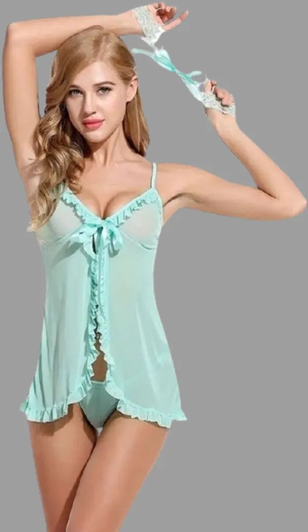Blue_Handcuff_Babydoll_Lingerie_Set_For_Woman