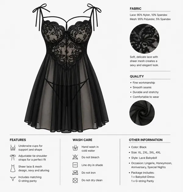 Black_Lace_Babydoll_Lingerie_Set