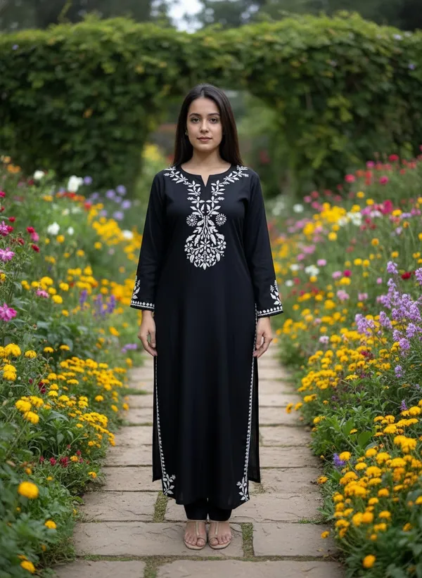 Black_Rayon_Chikankari_Plazzo_Set