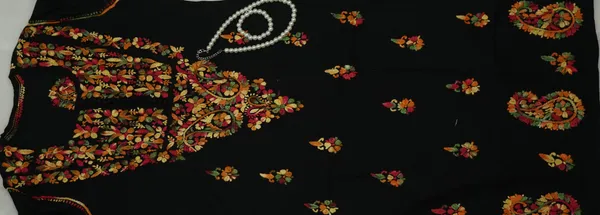Black_Cotton_Chikankari_Long_Embroidered_Kurti_For_Women
