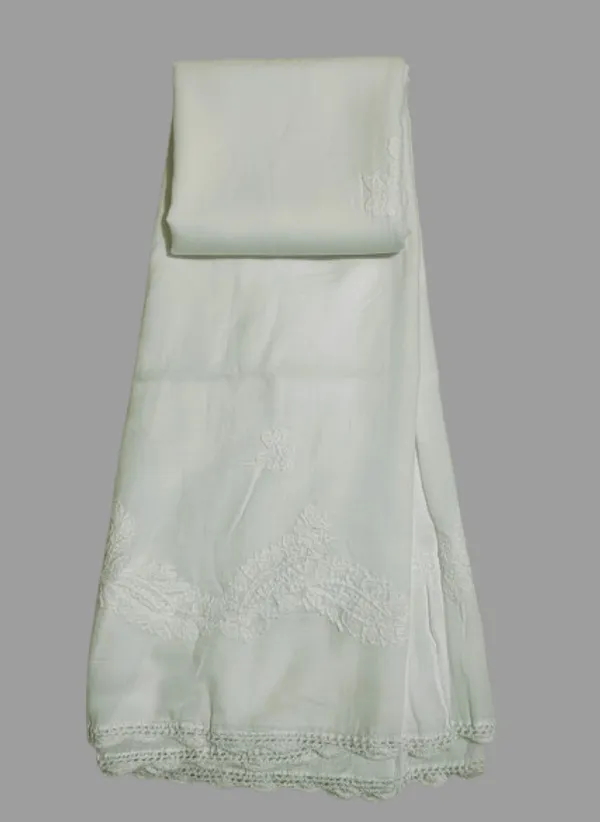 White_Cotton_Chikankari_Hand_Work_Dupatta_For_Women