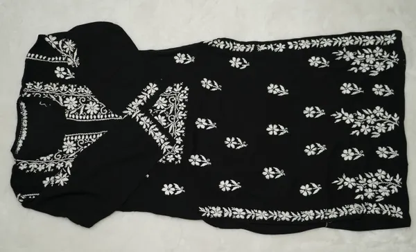 Black_Modal_Long_Chikankari_Kurta_For_Women