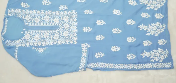 Blue_Modal_Long_Chikankari_Kurta_For_Women