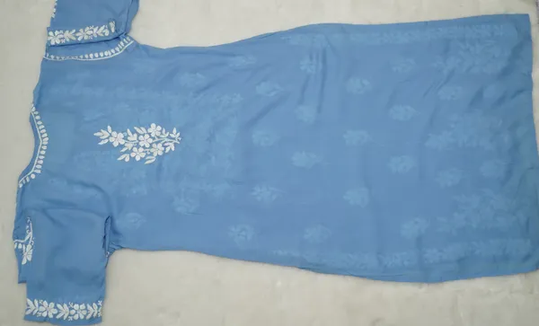 Blue_Modal_Long_Chikankari_Kurta_For_Women