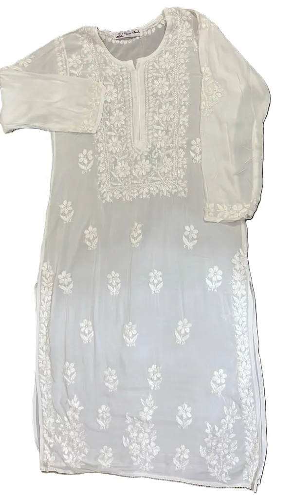 MODAL_WHITE_LONG_CHIKANKARI_KURTA
