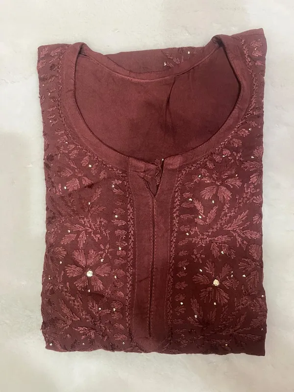 Brown_Rayon_Kurta_With_Mukesh_Work