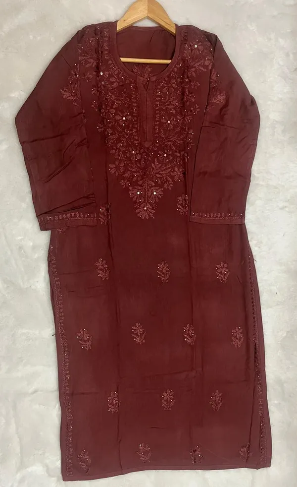 Brown_Rayon_Kurta_With_Mukesh_Work