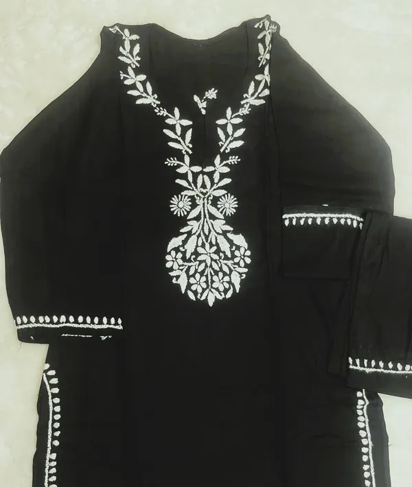 Black_Rayon_Chikankari_Plazzo_Set