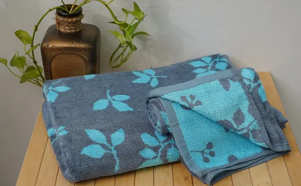 Blue_Bamboo_Fiber_Bath_&_Hand_Towel_Set