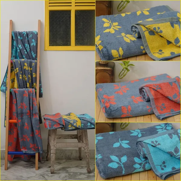 Yellow_Bamboo_Fiber_Bath_&_Hand_Towel_Set