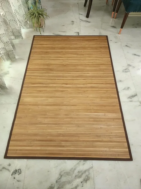 Bamboo_Floor_Carpet/Living_Room_Carpet/Dining_Room_Striped_Carpet_Brown
