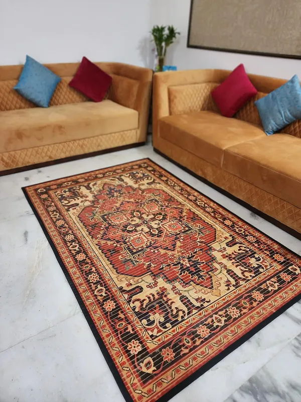 Kashmiri_Red_Bamboo_Carpet/Floor_Carpet/Home_Carpet_kashmiri_Red