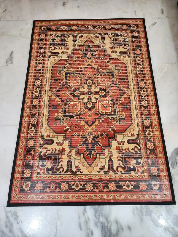 Kashmiri_Red_Bamboo_Carpet/Floor_Carpet/Home_Carpet_kashmiri_Red