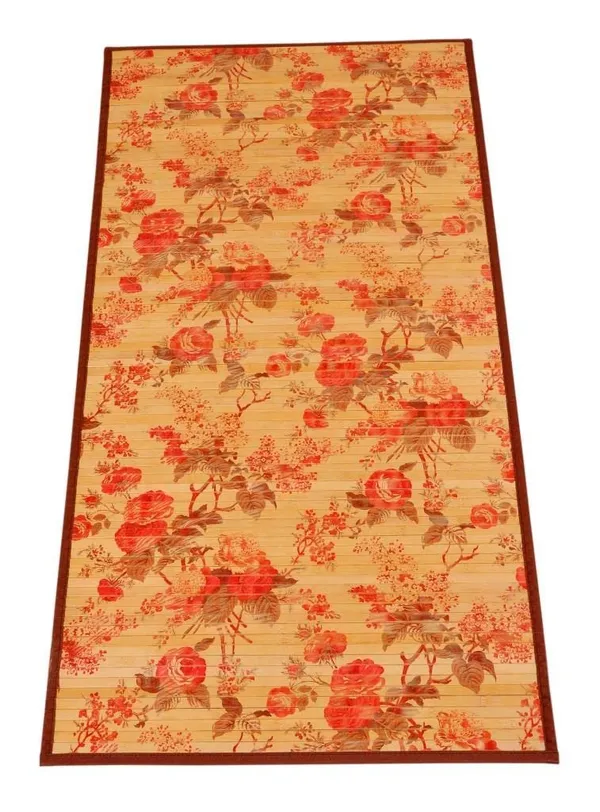Multicolor_Bamboo_Carpet_For_Hall/Room/Bedroom/Diwali_Gift/Rose_Flower_Carpet/Medium_Floor_Mat_5_X_2.5_Ft
