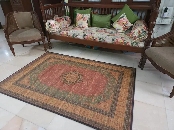 Bamboo_Carpet_For_Bedroom/Living_Area/Home_With_Anti_Slip_Backing_Red_Carpet_Style