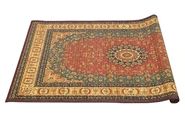 Bamboo_Carpet_For_Bedroom/Living_Area/Home_With_Anti_Slip_Backing_Red_Carpet_Style