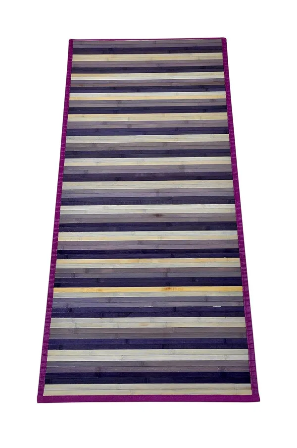 Purple_Bamboo_Floor_Mat/Bedside_Mat/Bedside_Runner/Bedside_Carpet_Striped_Prayer_Mat