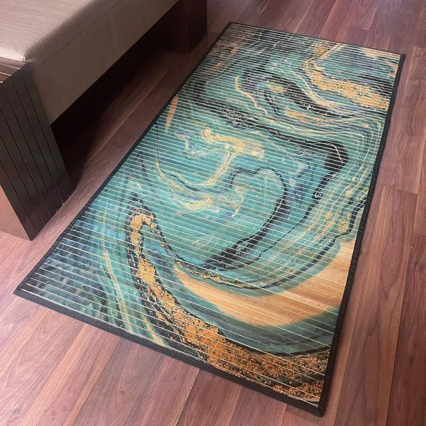 Bamboo_Carpet_For_Floor/Bedside_Runner/Runner_For_Temple-_6X2Ft_Ocean