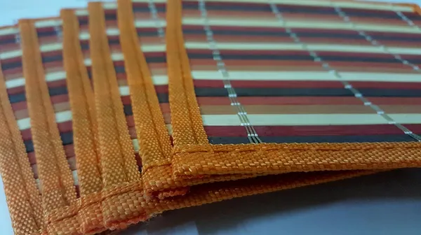 Orange_Bamboo_Coasters/_Hot_Dish_Mats/_Side_Table_Mats_(Pack_Of_6)