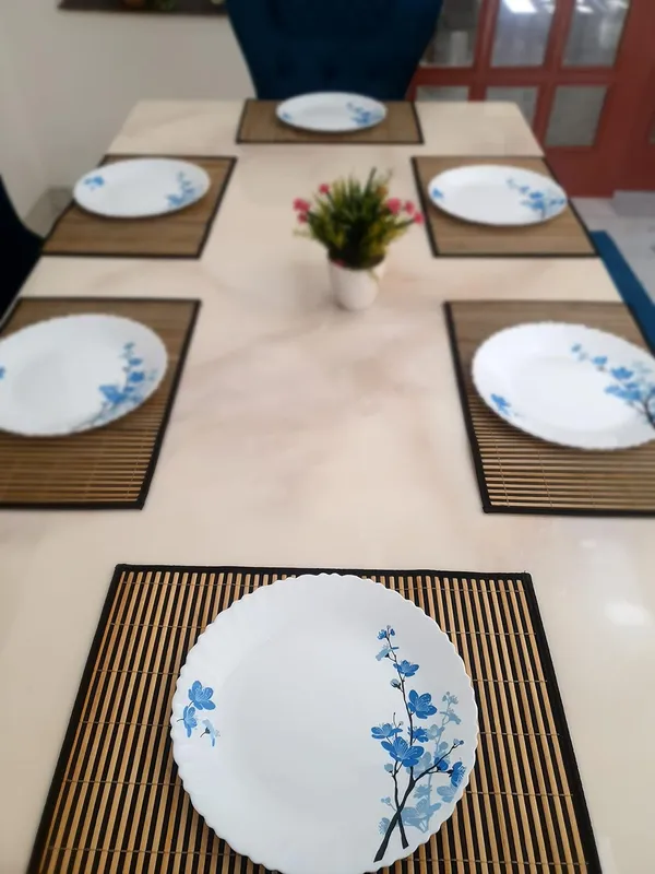 Bamboo_Placemats/Dining_Table_Mats-_Set_of_6_Balck_Stripes_Mats/_Sushi_Mats-30x45cm