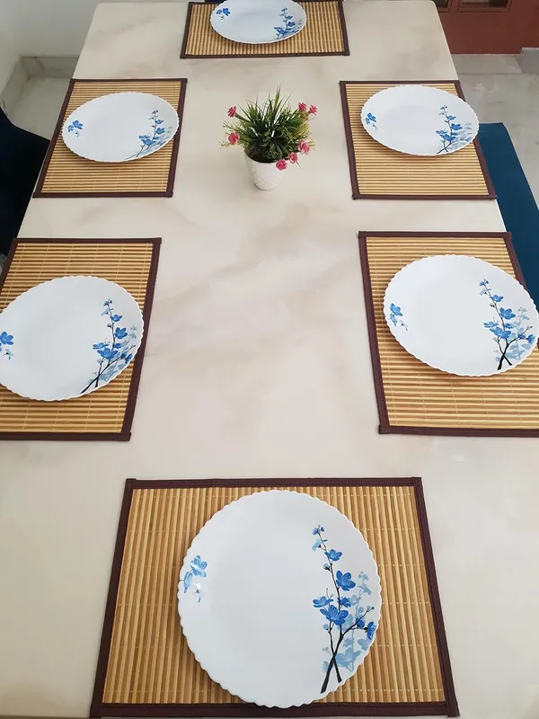 Brown_Bamboo_Placemats/_Dining_Table_Mats6Pc_Mat