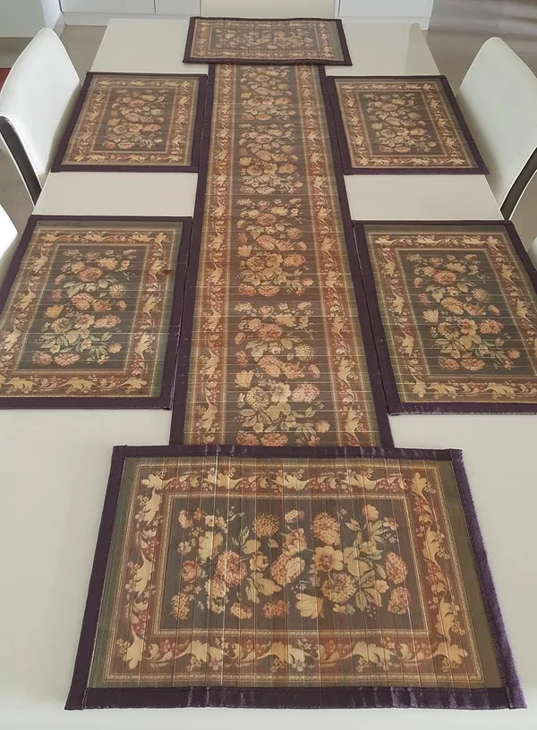 Bamboo_Dining_Table_Runner_for_6_Seater_English_Floral_Print_Size:_30_X_135_Cms