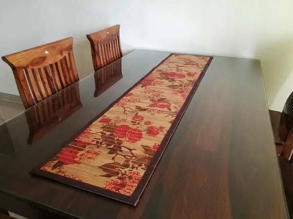 Bamboo_Placemats_&_Table_Runner_Set_Rose_Flower_Print_pcs