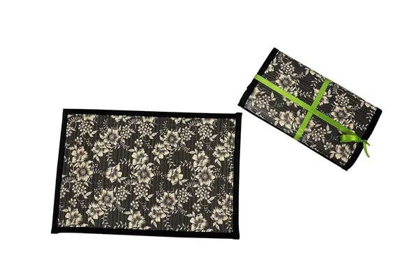 Bamboo_Dining_Table_Mats/Placemats_Black_And_White_Floral_Print_Pack_Of_6-_30x45cm