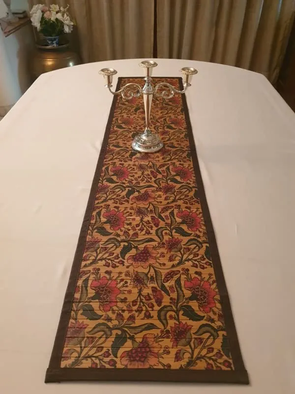 Multicolor_Bamboo_Dining_Table_Runner_Indian_Floral_Print_2