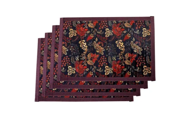 Multicolor_Bamboo_Green_Bamboo_Dining_Table_Mats/Placemats_Indian_Floral_Print_Pack_Of_4-_30x45cm