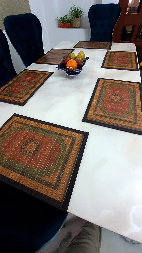 Bamboo_Placemats/Dining_Table_Mat_30x45cm_Red_Carpet_Design