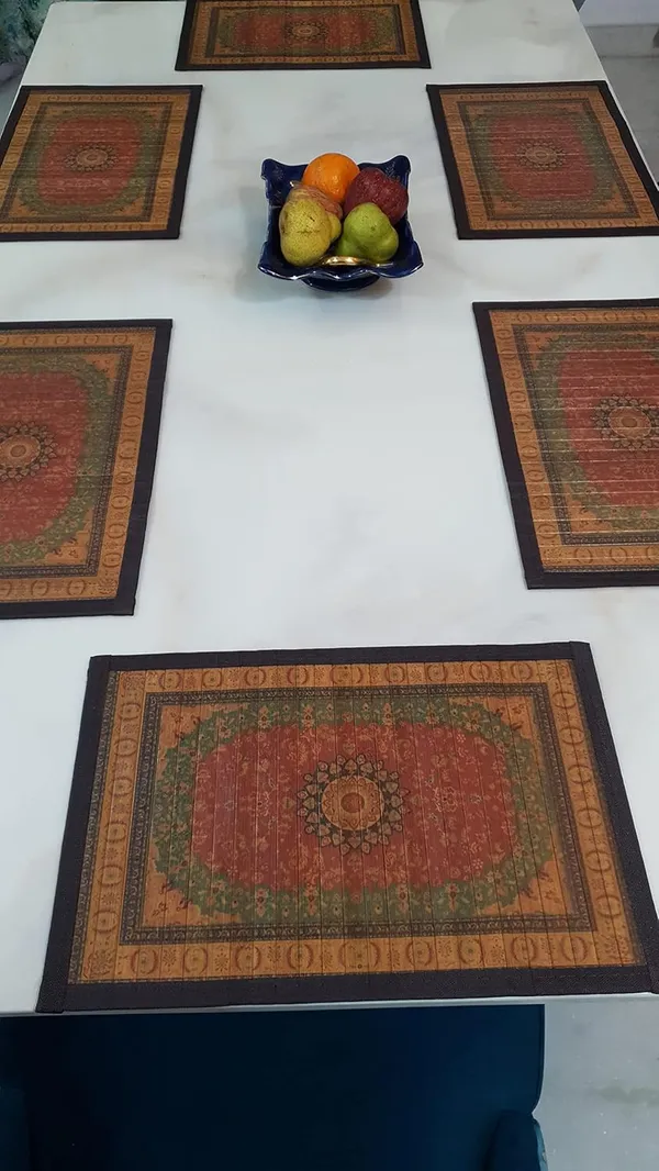 Bamboo_Placemats/Dining_Table_Mat_30x45cm_Red_Carpet_Design