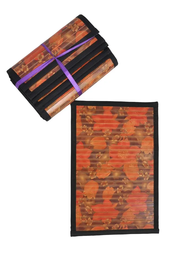 Multicolor_Bamboo_Mats_Dining_Table_Mats/_Placemats_Flower_Design