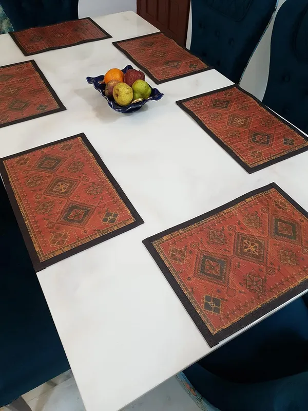 Bamboo_Dining_Tablemats/Placemats_pack_Of_6-_Tribal_Print_Design-_30x45cm
