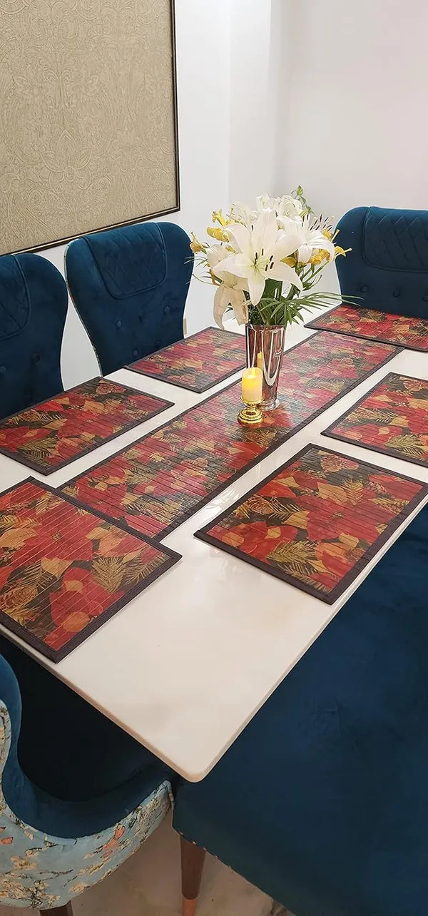 Bamboo_Dining_Tablemats/Placemats_Christmas_Floral_Print-