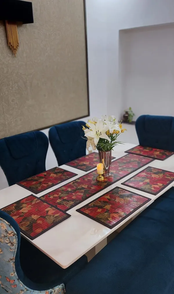 Bamboo_Dining_Tablemats/Placemats_Christmas_Floral_Print-