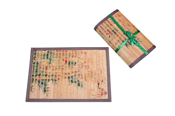 Bamboo_Tablemats/Placemats_For_Dining_Table_bamboo_Print_Set_Of_4_Mats