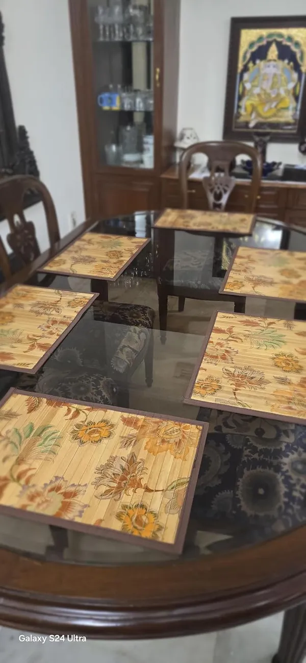 Bamboo_Greens_Bamboo_Dining_Table_Mat/Placemats-_Floral_Print_Pack_of_4