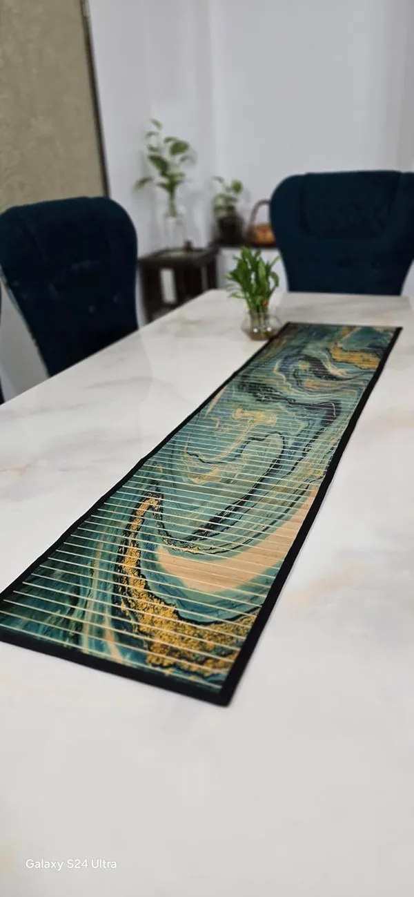 Bamboo_Dining_Placemats/_Tablemats__Set_Ocean_Print_-_Pack_Of_6_Mats_With_1_Runner