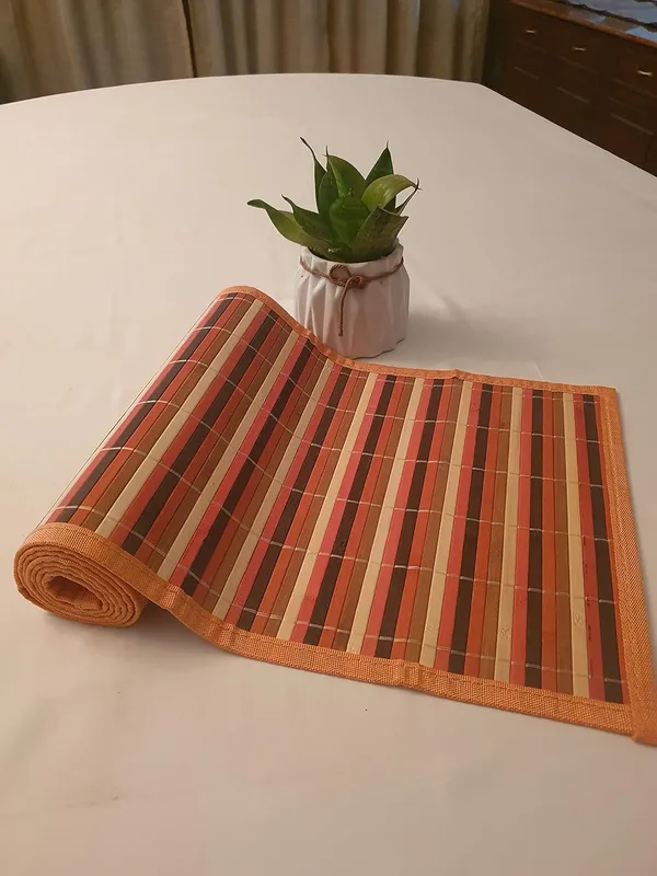 Bamboo_Dining_Table_Runner_for_6_Seater_-30x135cm_Orange_Stripe
