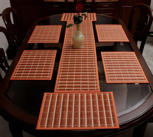 Bamboo_Dining_Table_Runner_for_6_Seater_-30x135cm_Orange_Stripe