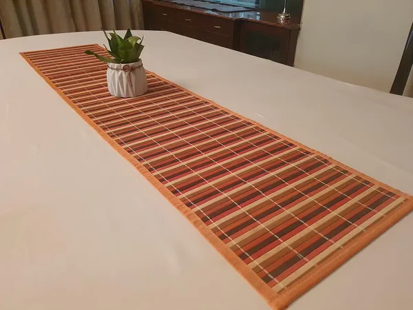 Bamboo_Dining_Table_Runner_for_6_Seater_-30x135cm_Orange_Stripe