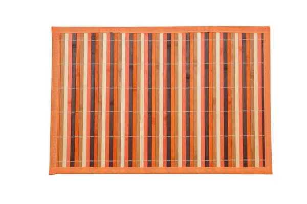 Bamboo_Dining_Table_Mats/Placemats_for_Dining_Table_Multicolour_Stripes_Orange_30x45cm