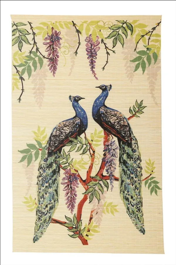 Bamboo_Wall_Hanging_Diwali_Gift/Home_Decor/Wall_Decor/Home/Office/Diwali_Pooja_Painting-__Peacock_60X90Cms