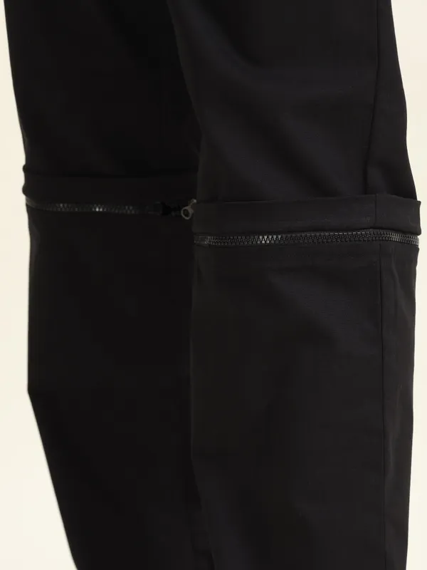 Black_Cotton_Regular_Fit_Convertible_Pants_For_Men