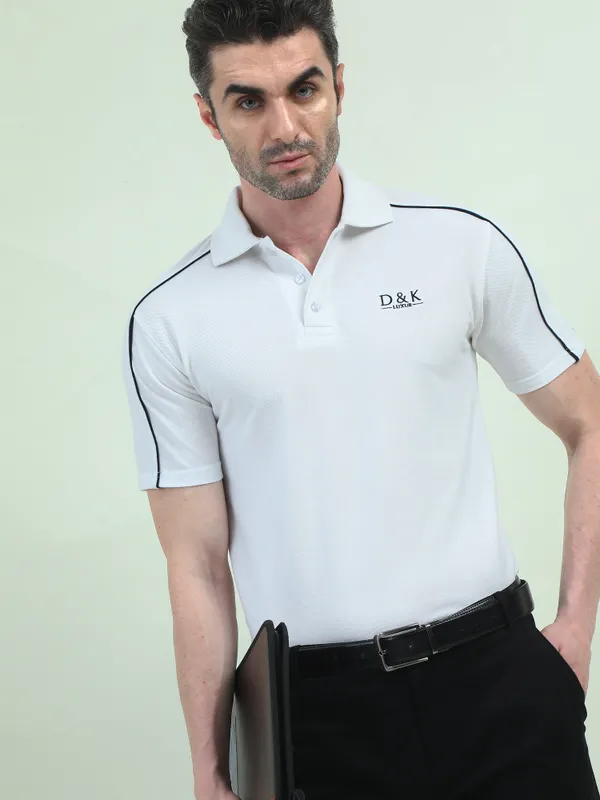 White_Polyester_Cotton_Embroidered_Polo_T-Shirt_For_Men