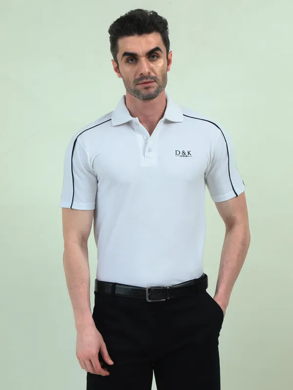 White_Polyester_Cotton_Embroidered_Polo_T-Shirt_For_Men