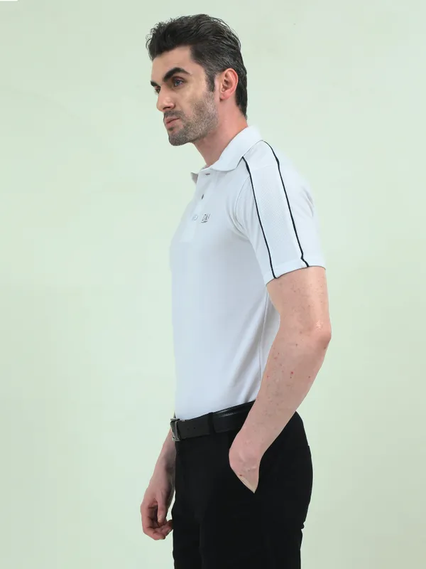 White_Polyester_Cotton_Embroidered_Polo_T-Shirt_For_Men