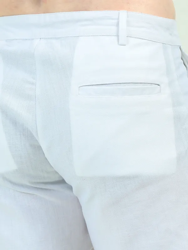 White_Linen_Relaxed_Fit_Shorts_For_Men